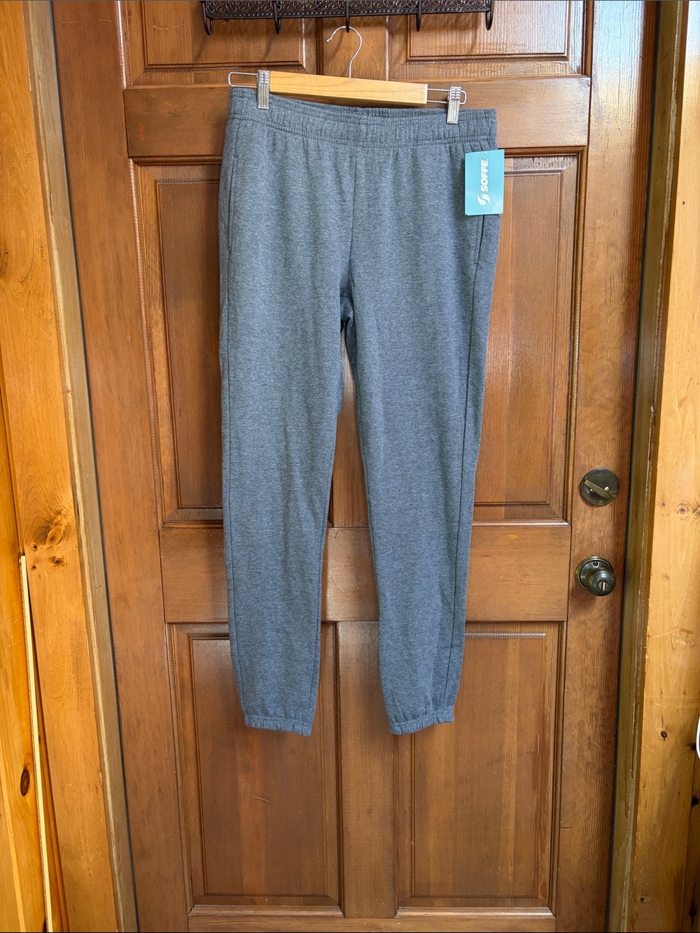Soffe Gray Sweatpants with Elastic Waistband Size M